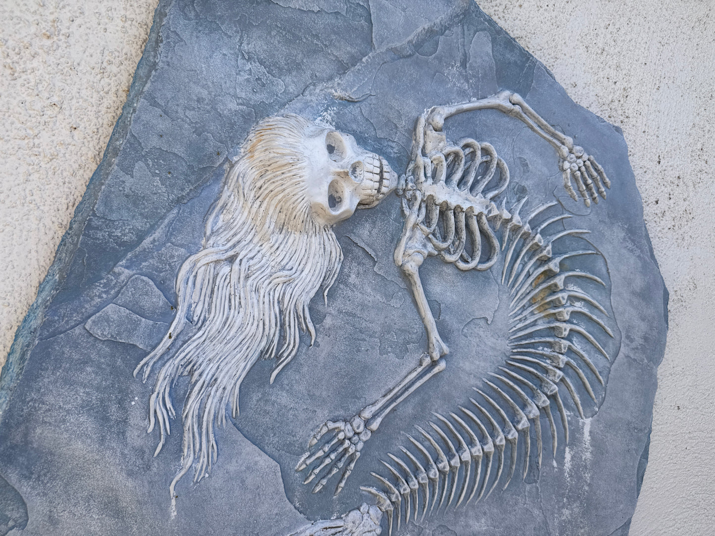 Fossil Mermaid of Sector 51 - Cast Stone Sculpture – Sci-Fi UFO Decor – Unique Man Cave Art