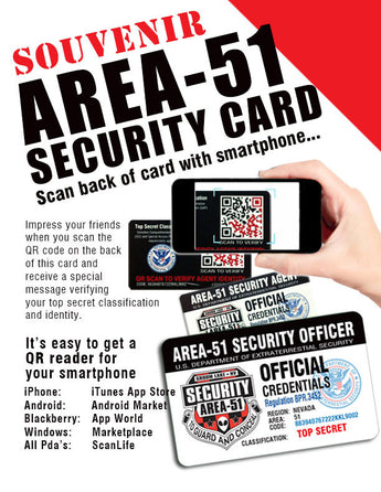 Area 51 Security License Top-Secret Area51 License Credentials - Area 51 UFO Souvenirs Gifts T-Shirts
