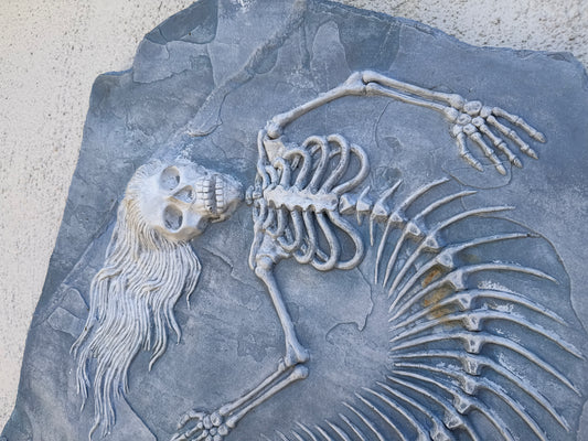 Fossil Mermaid of Sector 51 - Cast Stone Sculpture – Sci-Fi UFO Decor – Unique Man Cave Art