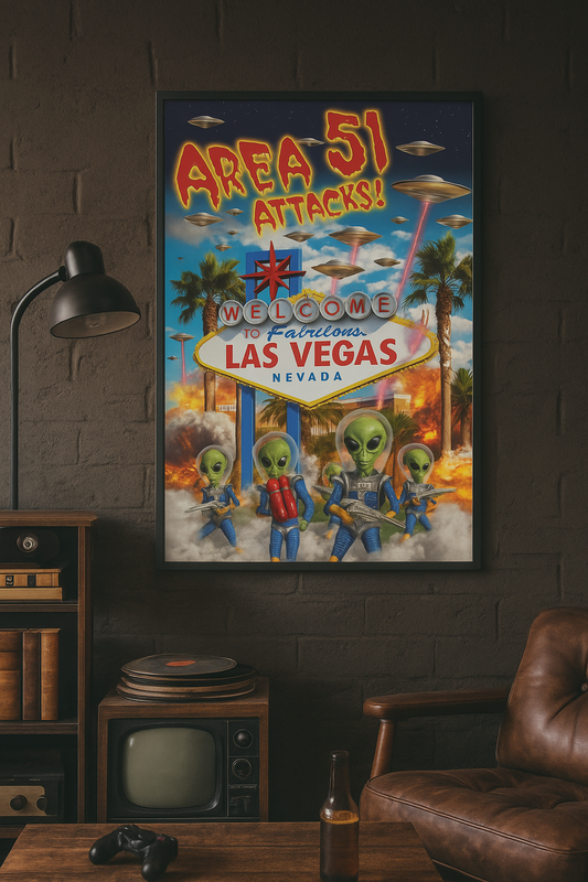 Area 51 Attacks! – Invasion Over Las Vegas (24x36” Full Color Poster)