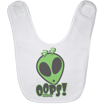 Area 51 OOOPS UFO Baby Bib - Area 51 UFO Souvenirs Gifts T-Shirts
