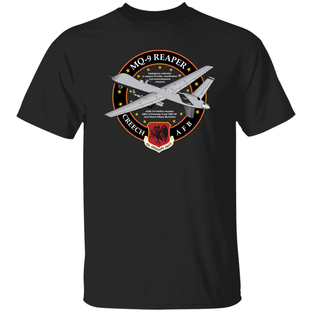 MQ-9 Reaper Creech AFB T-Shirt – Area 51 UFO Alien Theme T Shirts Gifts