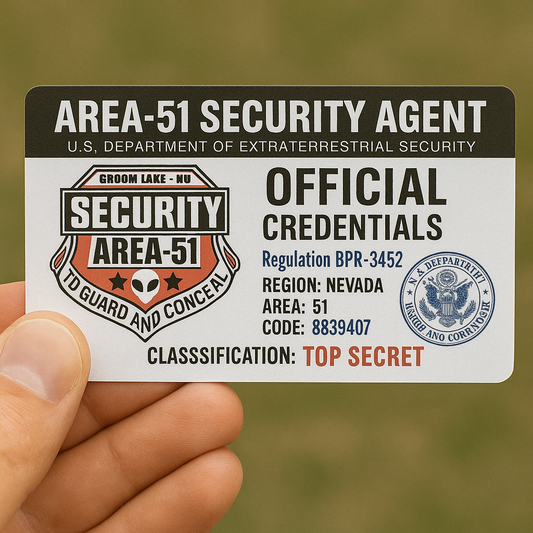 Area 51 Security License Top-Secret Area51 License Credentials