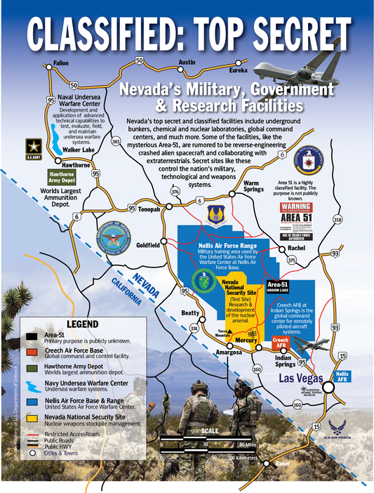 Area-51 Classified Map 8.5x14"