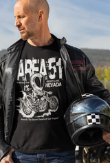 Area-51 Rat Bike T-Shirt 5.3 oz. - Area 51 UFO Souvenirs Gifts T-Shirts