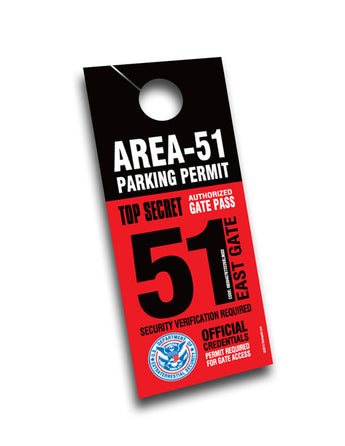 Area 51 Official Secret UFO Area51 Parking Permit - Area 51 UFO Souvenirs Gifts T-Shirts