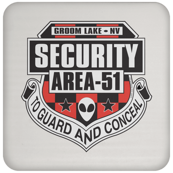 Area 51 UFO Security - UN5677 Coaster - Area 51 UFO Souvenirs Gifts T-Shirts
