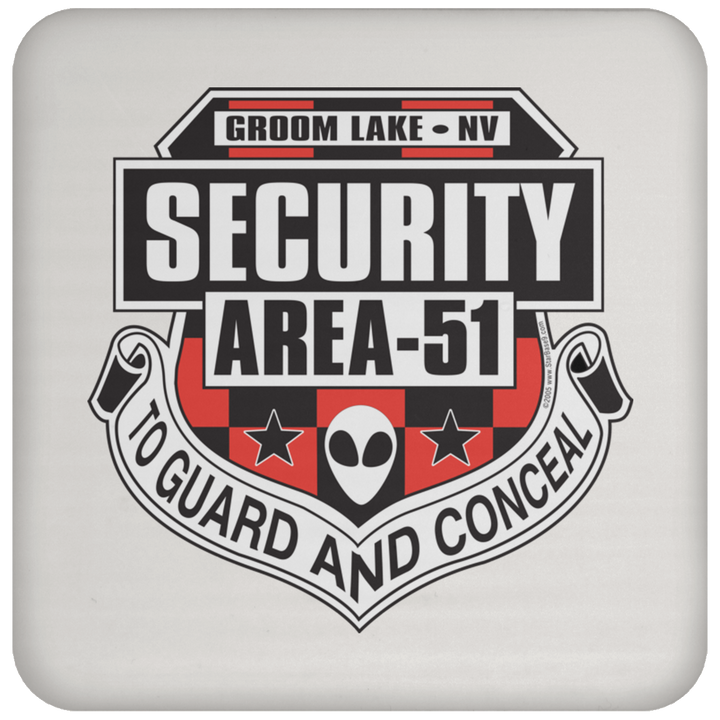Area 51 UFO Security - UN5677 Coaster - Area 51 UFO Souvenirs Gifts T-Shirts