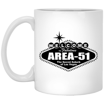 Welcome to Area 51 - XP8434 11 oz. White Mug - Area 51 UFO Souvenirs Gifts T-Shirts