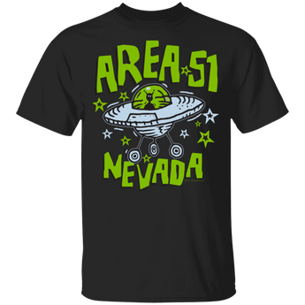 Area 51 Cartoon UFO - G500B Youth 5.3 oz 100% Cotton T-Shirt - Area 51 UFO Souvenirs Gifts T-Shirts