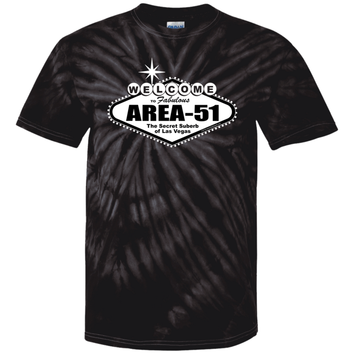 Welcome to Area 51 Earthlings - CD100 100% Cotton Tie Dye T-Shirt - Area 51 UFO Souvenirs Gifts T-Shirts