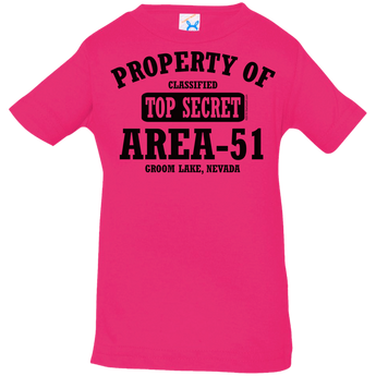 Property of Area 51 - 3322 Infant Jersey T-Shirt - Area 51 UFO Souvenirs Gifts T-Shirts