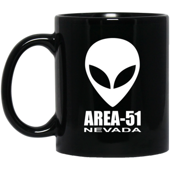 Area 51 Alien - BM11OZ 11 oz. Black Mug - Area 51 UFO Souvenirs Gifts T-Shirts