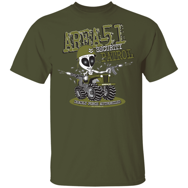 Area 51 Security Patrol T-Shirt - Area 51 UFO Souvenirs Gifts T-Shirts
