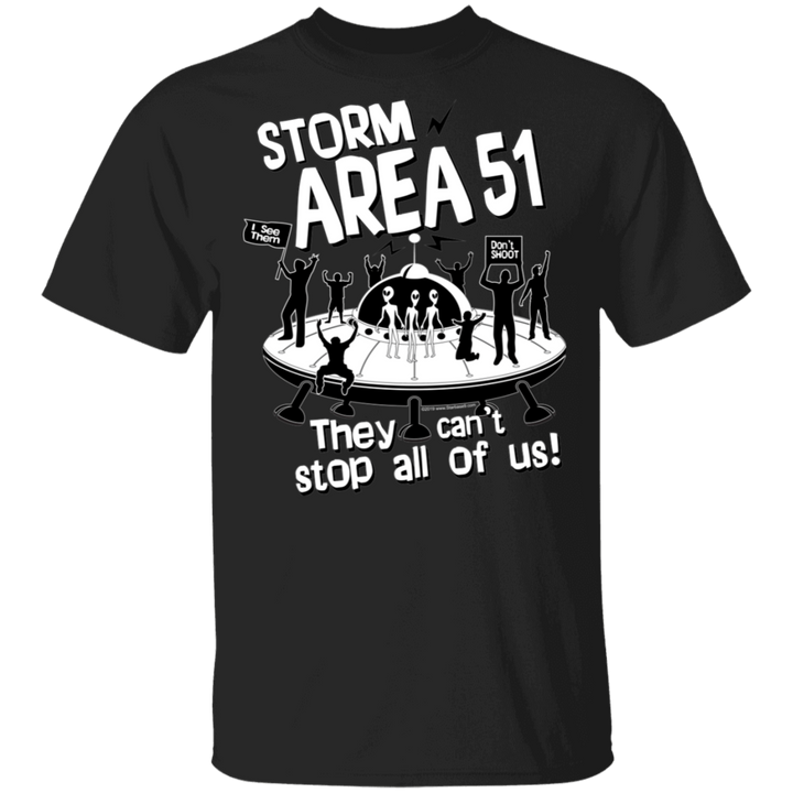 Storm Area 51 - G500 5.3 oz. T-Shirt - Area 51 UFO Souvenirs Gifts T-Shirts