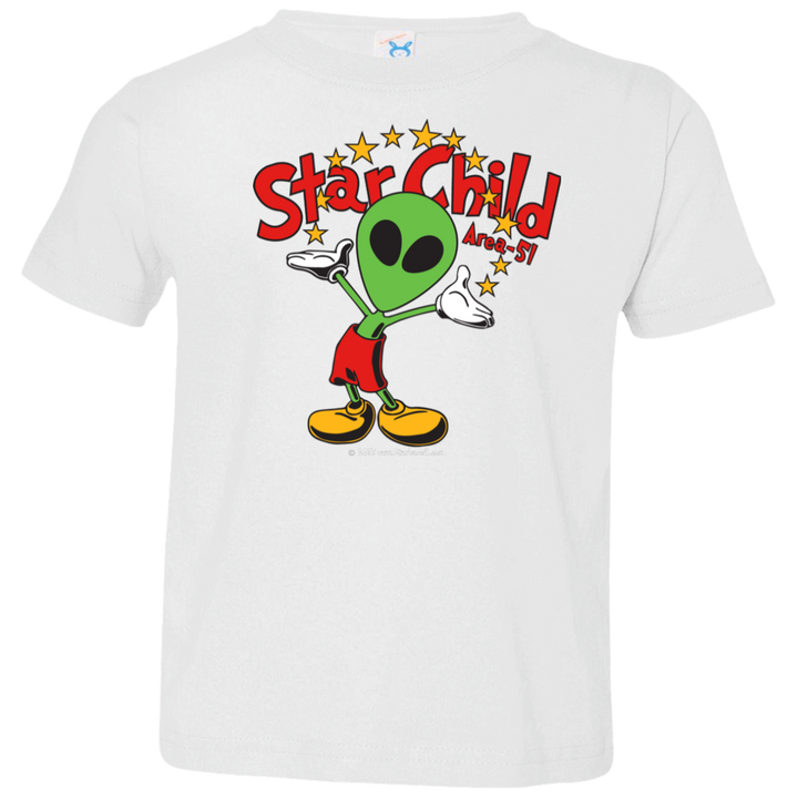 Area 51 Star Child - 3321 Toddler Jersey T-Shirt - Area 51 UFO Souvenirs Gifts T-Shirts