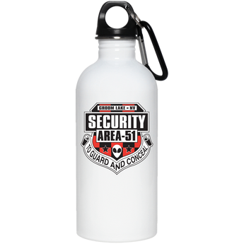 Area 51 UFO Security - 23663 20 oz. Stainless Steel Water Bottle - Area 51 UFO Souvenirs Gifts T-Shirts