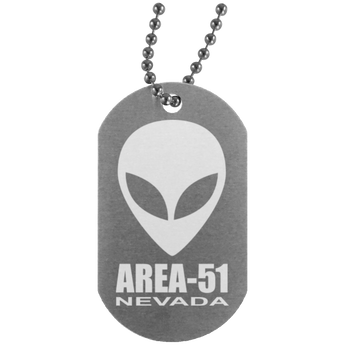 Area 51 - UN4004 Silver Dog Tag - Area 51 UFO Souvenirs Gifts T-Shirts